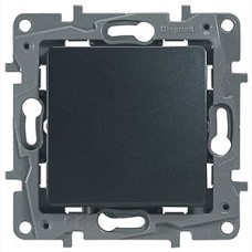 Выключатель без фиксации с Н.О./Н.З. контактом 6 A 250 В антрацит Etika Plus Legrand 672614