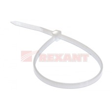 Хомут-стяжка нейлоновый 4х300 мм белый (100шт/уп) REXANT 07-0300